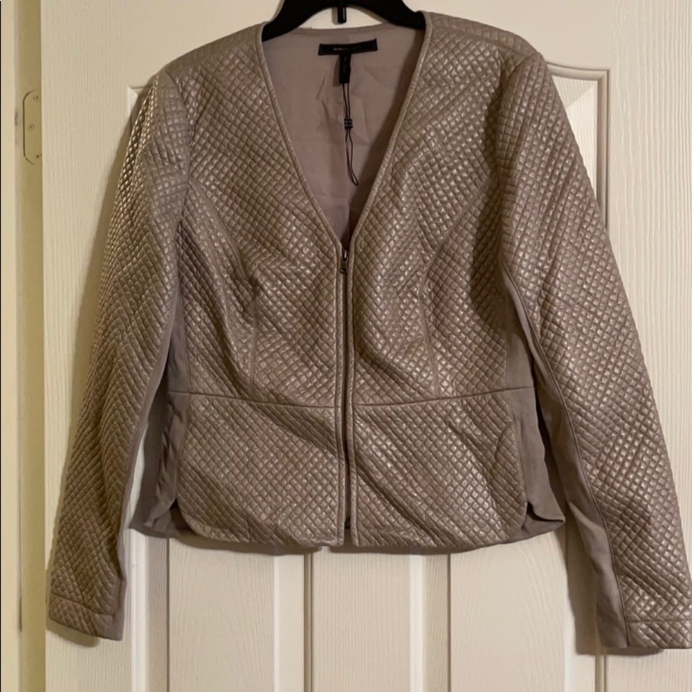 BCBGMaxAzria Faux Leather Moto Jacket